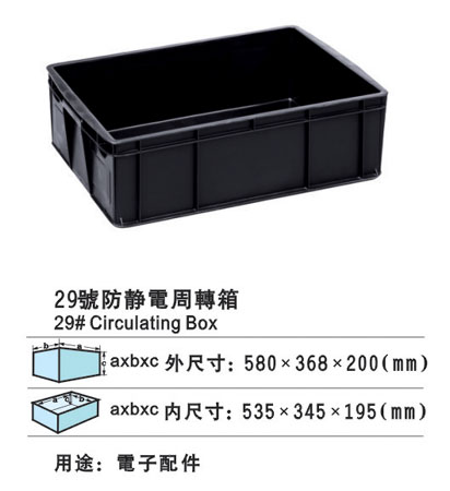 29#防靜電周轉箱 防靜電膠箱廠(chǎng)家