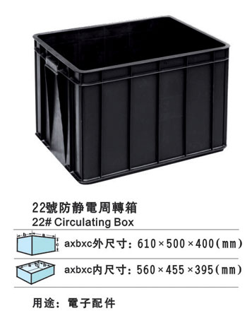 22#防靜電周轉箱 防靜電膠箱廠(chǎng)家 防靜電膠筐